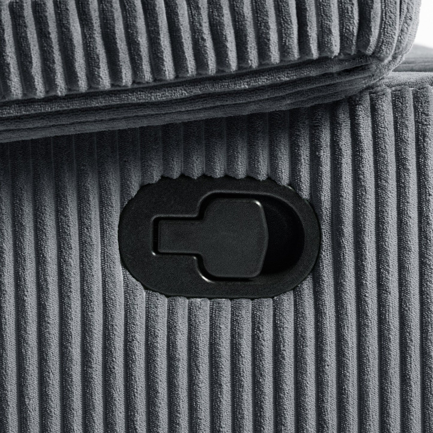 Fauteuil inclinable manuel moderne en velours côtelé, fauteuil inclinable réglable avec accoudoirs larges