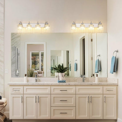 Modern Crystal Bathroom Vanity Lights Dimmable Wall Sconces