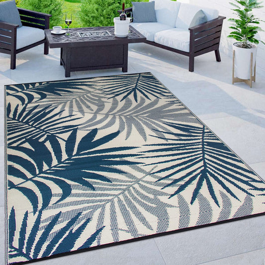 Modern Floral Reversible Plastic Outdoor Rugs