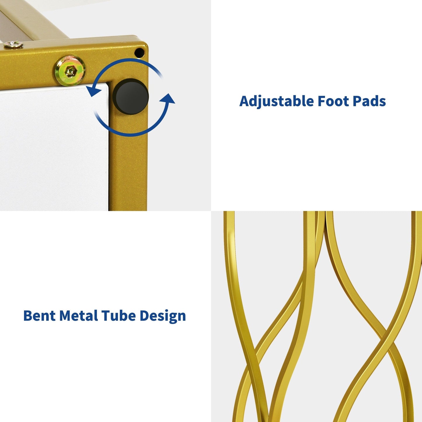 Modern Gold Console Sofa Table with Marbling Top for Entryway Hallway