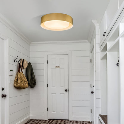 Modern Minimalist 2/3/5-Lights Metal Shaded Drum Flush Mount Ceiling Light