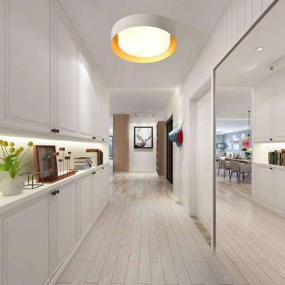 Modern Minimalist 2/3/5-Lights Metal Shaded Drum Flush Mount Ceiling Light