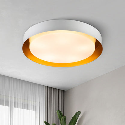 Modern Minimalist 2/3/5-Lights Metal Shaded Drum Flush Mount Ceiling Light