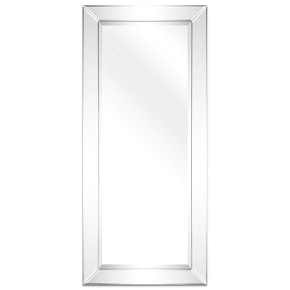 Miroir mural rectangulaire biseauté transparent HD pour salle de bain, coiffeuse et chambre à coucher, 3 tailles