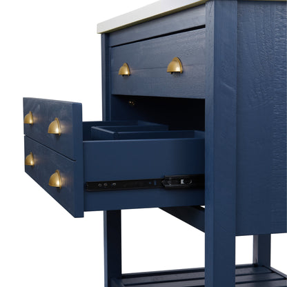 Meuble-lavabo simple de style ferme Monterey 37 avec dessus