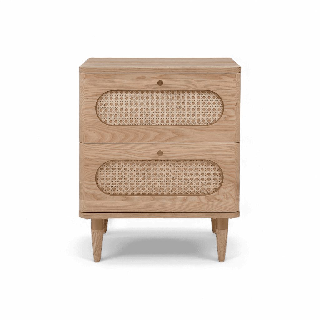Table de chevet Frost en rotin naturel