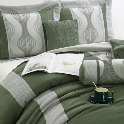 Nanshing Daniella 7-Piece Modern Geometric Comforter Set