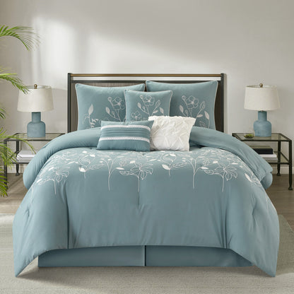 Ensemble de couette florale botanique Nanshing Taylor 7 pièces