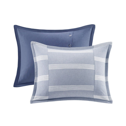 Parure de couette surdimensionnée en coton bleu noble par Madison Park Signature