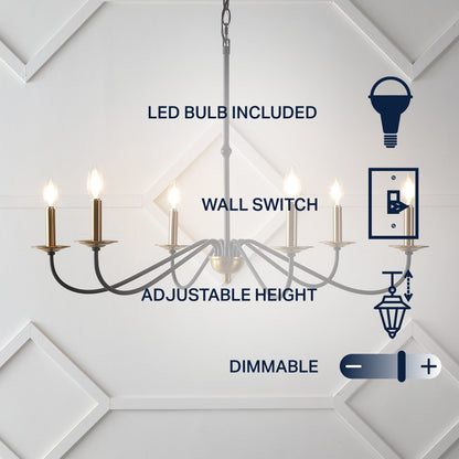 Lustre LED en fer à 6 lumières, 34,75 $, par JONATHAN Y