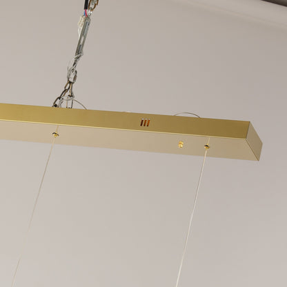 Lustre LED de luxe en acier inoxydable imbriqué de style nordique pour salle à manger