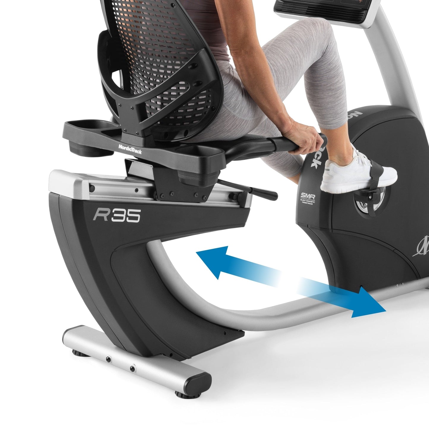 NordicTrack Commercial Series R35 ; vélo d'exercice allongé compatible iFIT avec écran tactile 14 pouces
