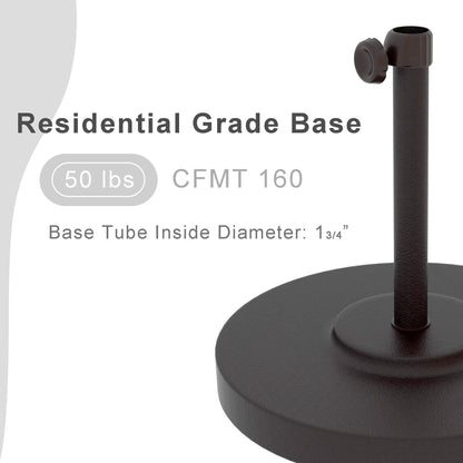 North Bend 50-pound Round Concrete Weighted Powdercoated Steel Umbrella Base by Havenside Home