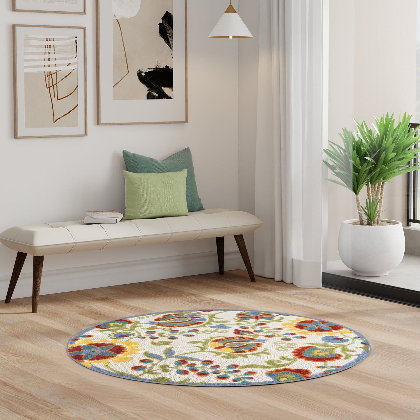 Nourison Alice Indoor/Outdoor Floral Area Rug