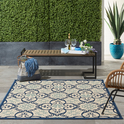 Nourison Caribbean Floral Geometric Indoor/Outdoor Area Rug