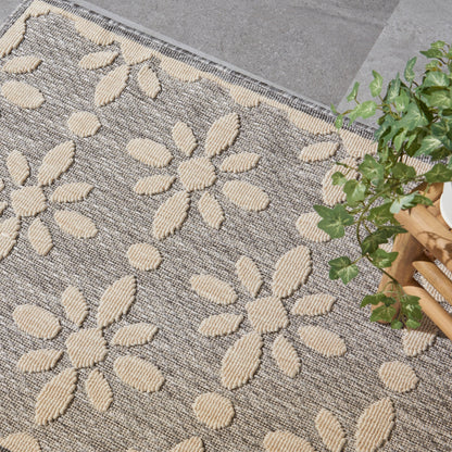 Nourison Palamos Modern Floral Hi Low Geometric Indoor Outdoor Area Rug