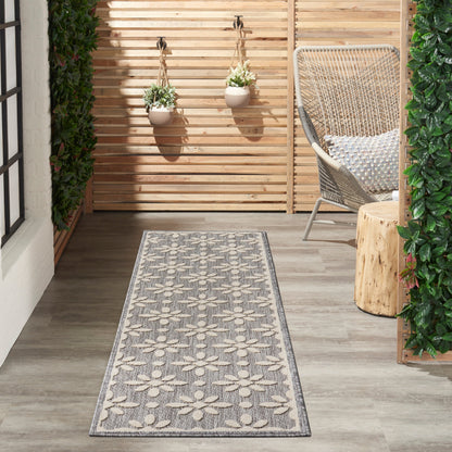 Nourison Palamos Modern Floral Hi Low Geometric Indoor Outdoor Area Rug