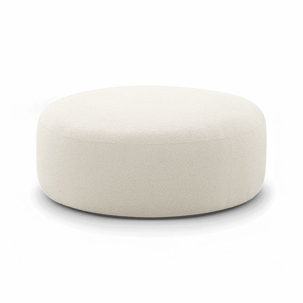 Pouf Boucle Crème Horizon