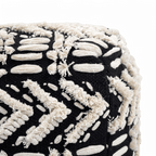 Pouf en coton sauge