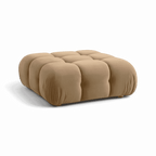 Pouf modulaire en velours camel Solace