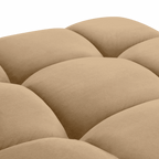 Pouf modulaire en velours camel Solace