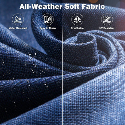 Ensemble de conversation 5 pièces en osier pour patio à dossier haut OVIOS