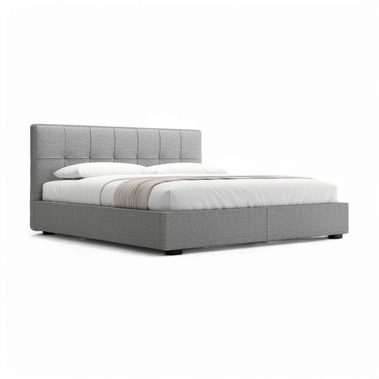 Lit en tissu Oliver gris