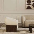 Fauteuil de salon Orlo crème
