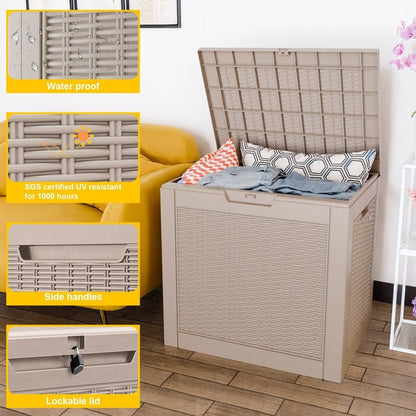 Outdoor Patio Storage Resin Lockable Deck Box