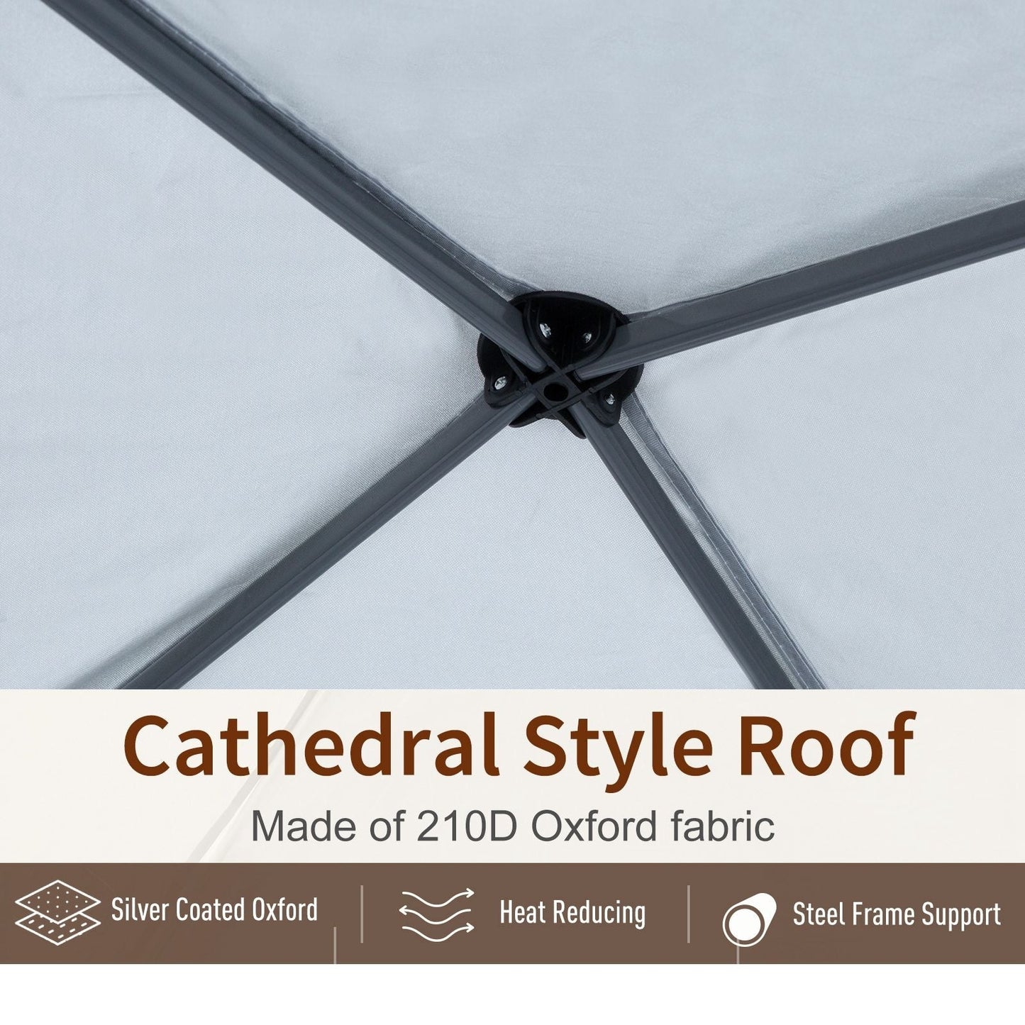 Auvent pop-up robuste Outsunny 10' x 10' avec filet latéral amovible en maille, conception facile à installer, événement de fête en plein air