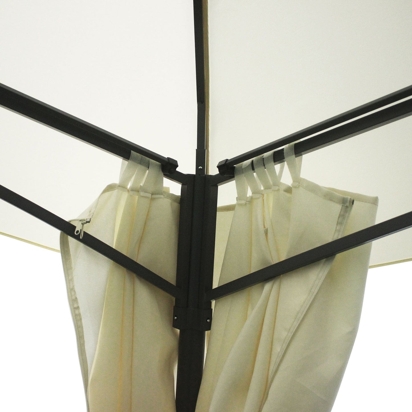 Gazebo de terrasse Outsunny 10' x 13', abri d'extérieur avec parois latérales, toit à double ventilation et structure en acier