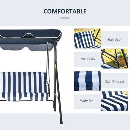 Outsunny 3-Person Porch Lawn Swing