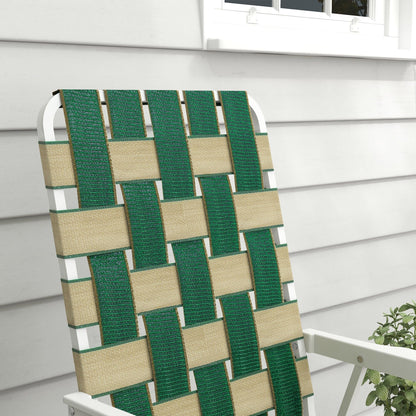 Outsunny Set of 4 Patio Folding Chairs, Classic Outdoor Camping Chairs, Portable Lawn Chairs for Camping