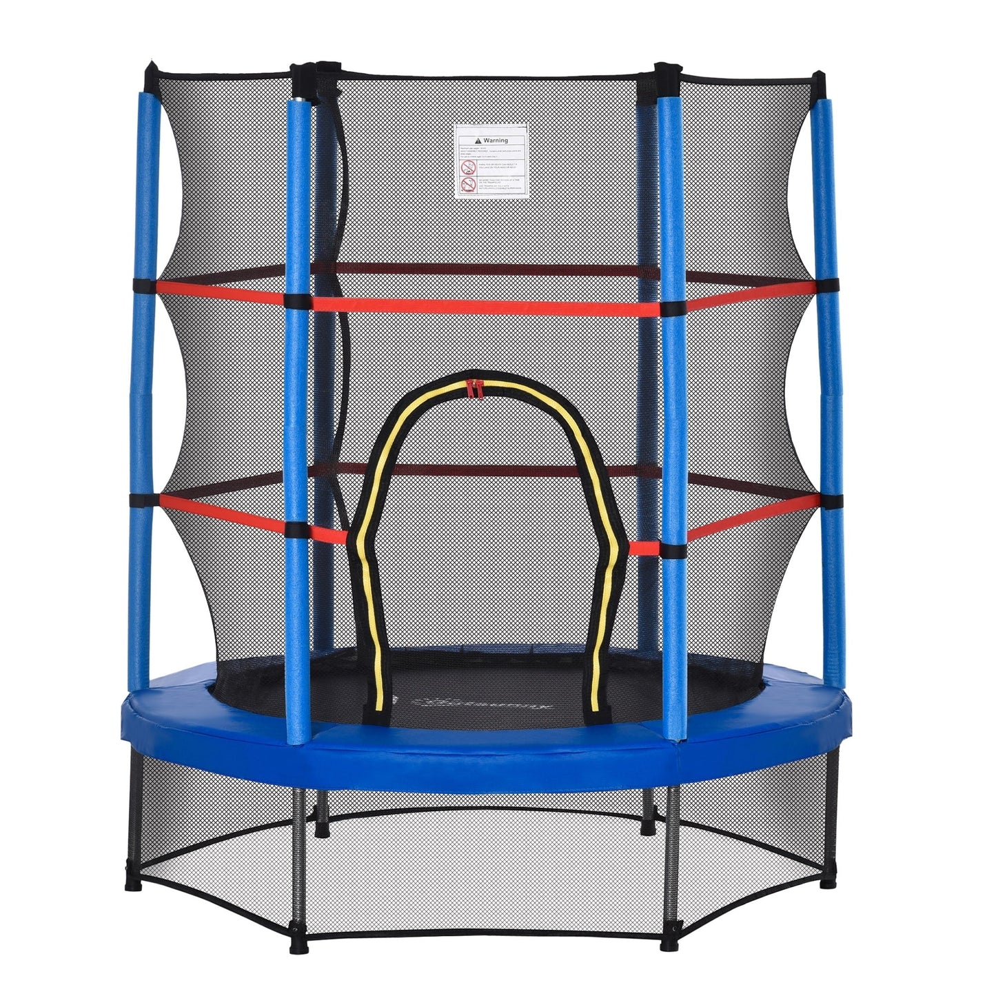 Outsunny 5' Diameter Kids Trampoline with Net for Indoors & Outdoors, Ages 3 to 6