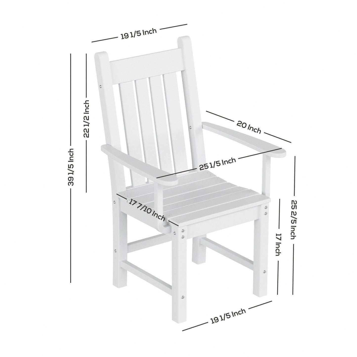 Ensemble de salle à manger d'extérieur Polytrends Laguna en PEHD, toutes saisons, avec table ronde et fauteuils (5 pièces)