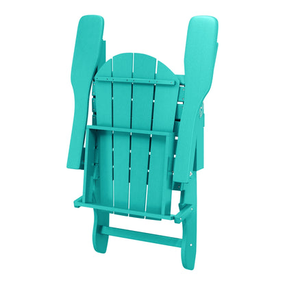Chaise pliante Adirondack Polytrends Laguna résistante à la décoloration et aux intempéries pour patio extérieur