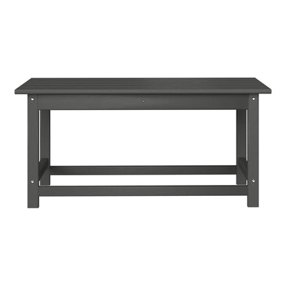 Polytrends Laguna Hdpe All Weather Outdoor Patio Rectangular Coffee Table