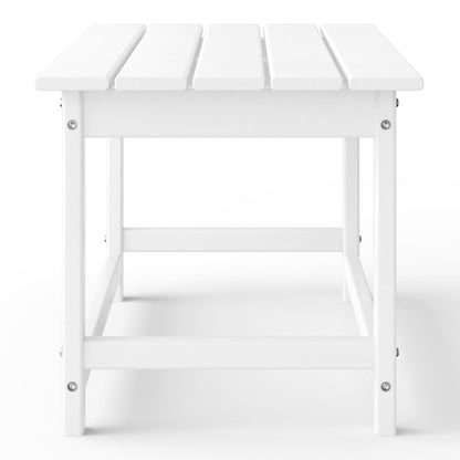 Polytrends Laguna Hdpe All Weather Outdoor Patio Rectangular Coffee Table