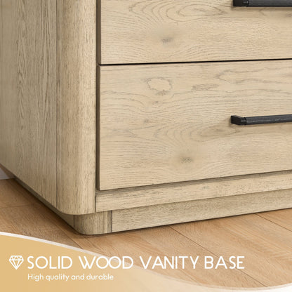 Meuble-lavabo Porto avec dessus en quartz blanc sans miroir