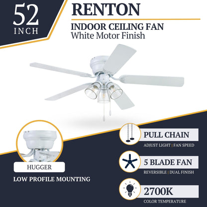 Prominence Home Renton Traditional Farmhouse Indoor Ceiling Fan