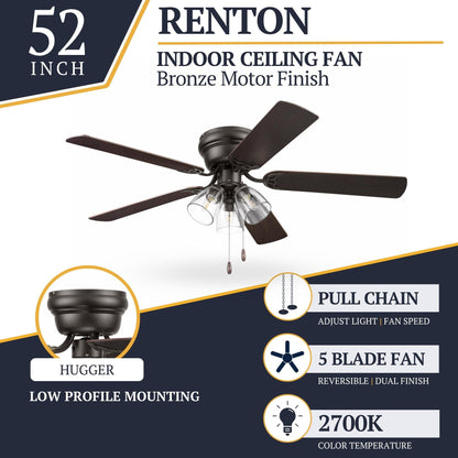Prominence Home Renton Traditional Farmhouse Indoor Ceiling Fan
