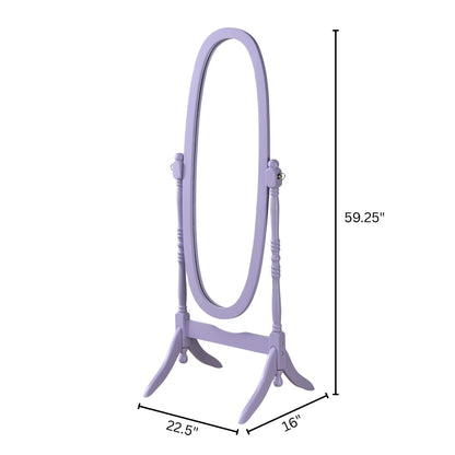 Roundhill Furniture Copper Grove Monks Hood Traditional Wooden Floor Cheval Mirror