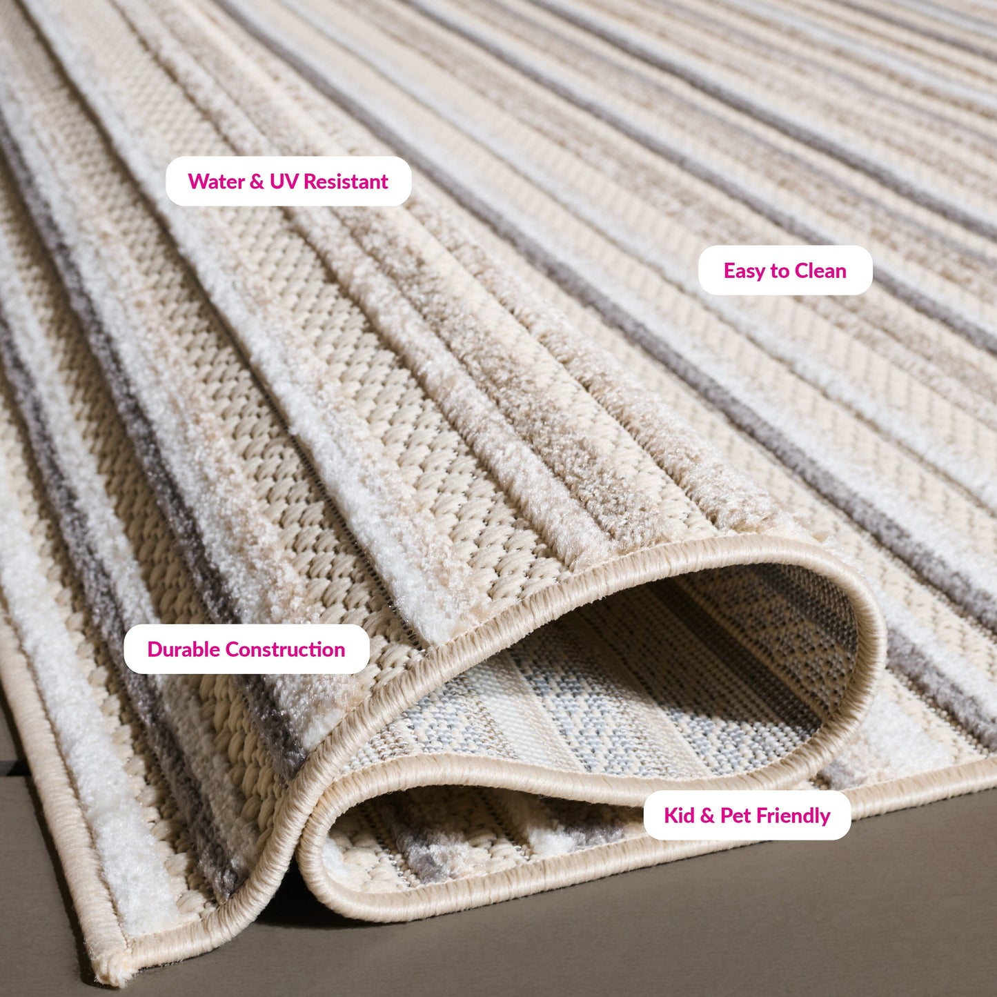 SAFAVIEH Cabana Gafia Indoor/ Outdoor Waterproof Patio Stripe Rug