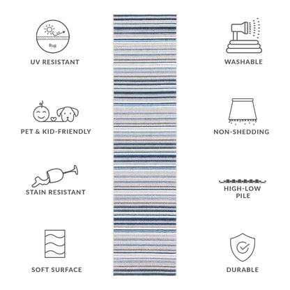 SAFAVIEH Cabana Gafia Indoor/ Outdoor Waterproof Patio Stripe Rug