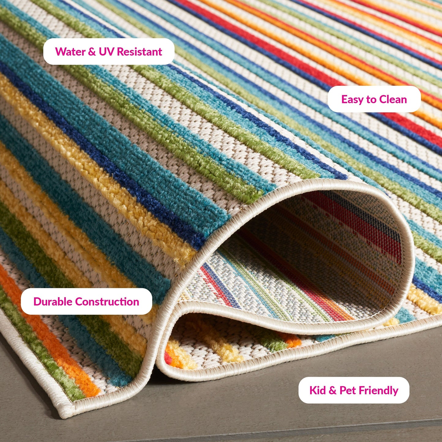 SAFAVIEH Cabana Gafia Indoor/ Outdoor Waterproof Patio Stripe Rug