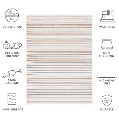 SAFAVIEH Cabana Gafia Indoor/ Outdoor Waterproof Patio Stripe Rug