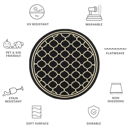 SAFAVIEH Courtyard Kristelle Indoor/ Outdoor Waterproof Patio Backyard Rug