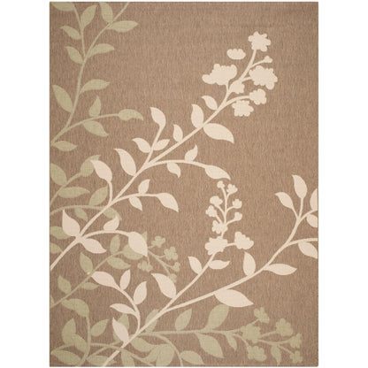 SAFAVIEH Courtyard Luann Botanical Indoor/ Outdoor Waterproof Patio Backyard Rug