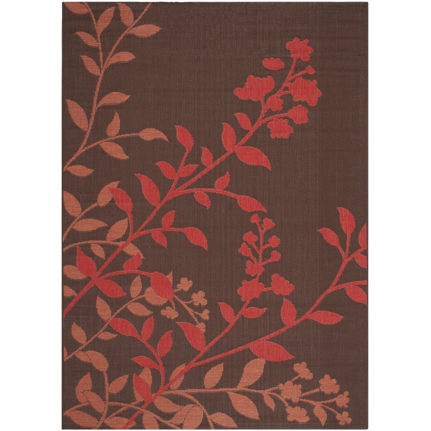 SAFAVIEH Courtyard Luann Botanical Indoor/ Outdoor Waterproof Patio Backyard Rug