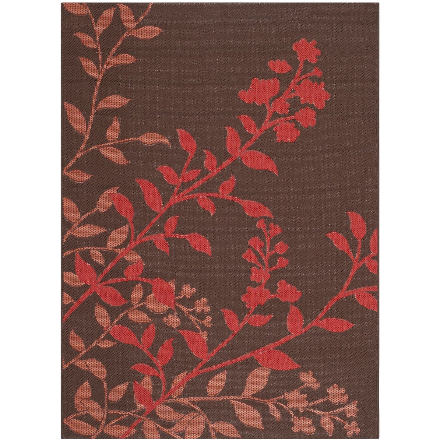 SAFAVIEH Courtyard Luann Botanical Indoor/ Outdoor Waterproof Patio Backyard Rug